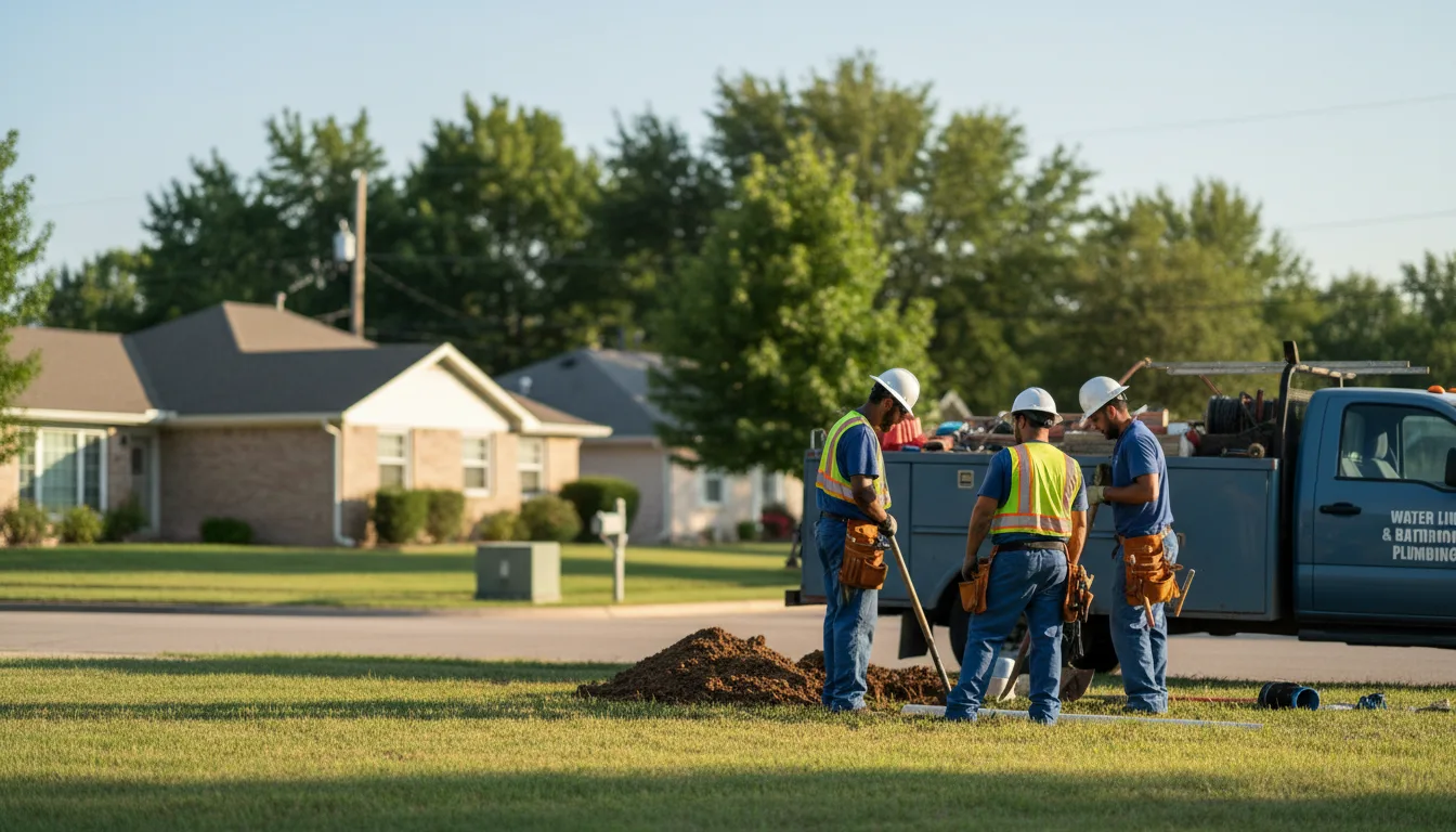 Residential water line and bathroom plumbing service in Beech Grove, AR
